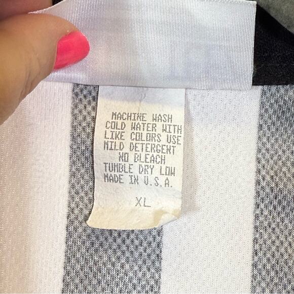 SMIT TEEZ Black and White Striped Shirt Referee Uniform. Size XL. Excellent cond - Picture 5 of 6